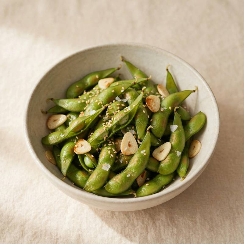 Garlic Edamame Snack
